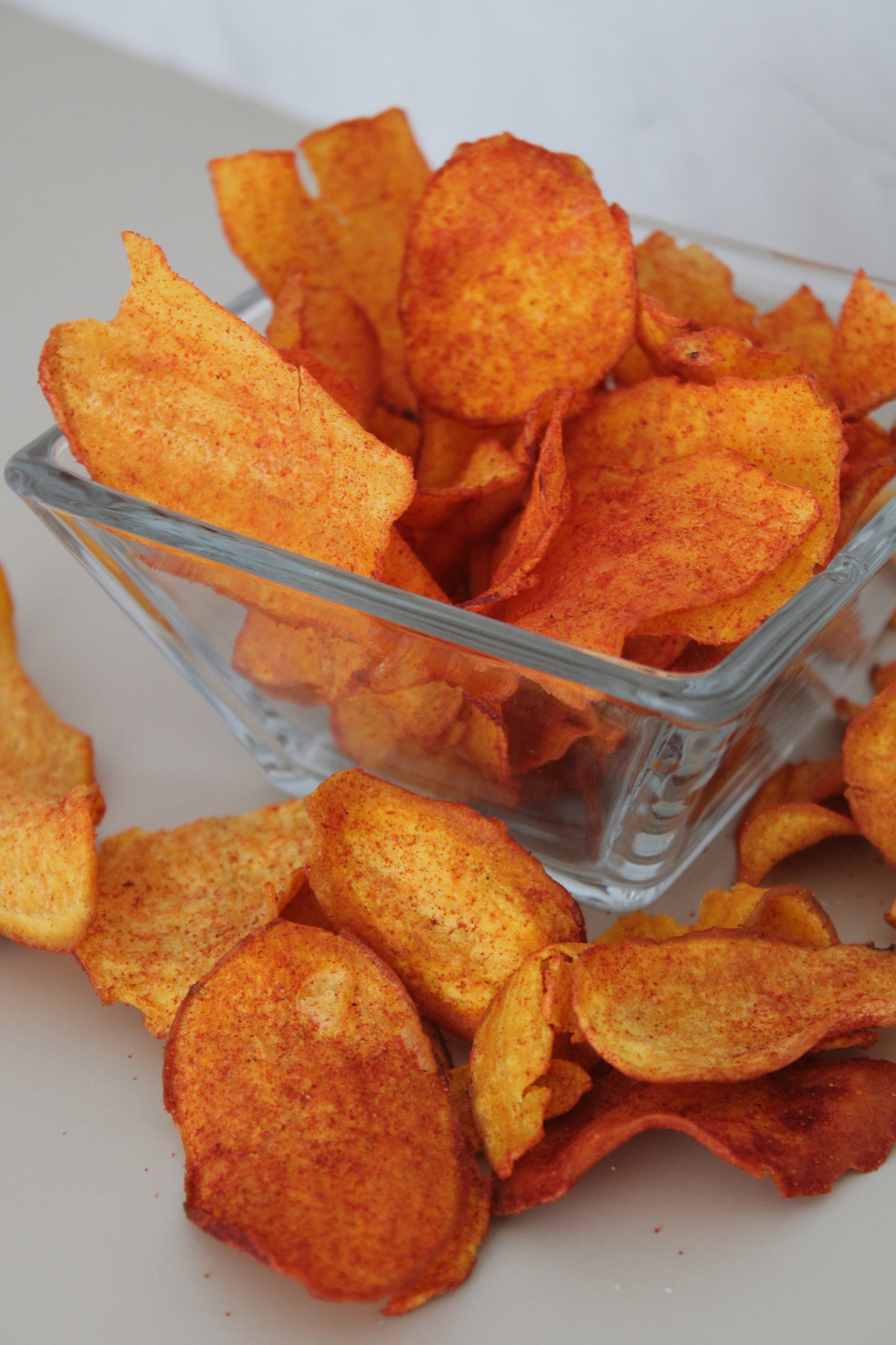 Camote adobado chips